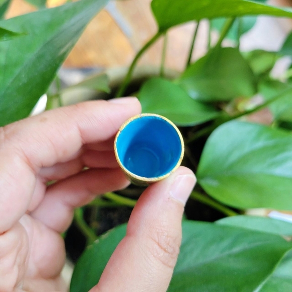 Vintage Floral Cloisonne Thimble - Picture 8 of 8